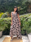 Maxi Vestido Envolvente Cow Creme