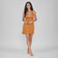 Vestido Corto Sahara Mostaza