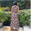 Cow Creme Wrap Maxi Dress