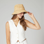 Bucket Hat de Rafia a Crochet Laguna Natural