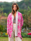 Fular Estampado de Seda Doble ASK257CDA Rosa