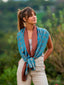 Fular Estampado de Seda Doble ASK258CDB Camel