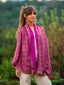Fular Estampado de Seda Doble ASK258CDB Fucsia