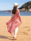 Fular Estampado de Seda ASK262C Coral