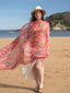 Fular Estampado de Seda ASK262C Coral