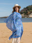 Fular Estampado de Seda ASK262C Azul