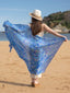 Fular Estampado de Seda ASK262C Azul