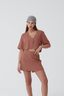 Blusa Lino Leblon Camel