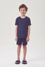 Set de Pijama a Rayas Niño Azul