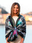 Fular Estampado de Seda ATU371C Negro