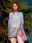 Fular Estampado de Seda ASK102C Rosa