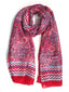 Fular Estampado de Seda ASK43C Rojo