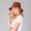 Bucket Hat de Rafia Tejida Weekend Chocolate