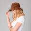 Bucket Hat de Rafia Tejida Weekend Chocolate