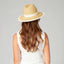 Sombrero Fedora de Rayas Repelente al Agua UBF1120 Natural White