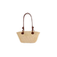Bolso Fibras Naturales Asa Marrón Pequeño Natural