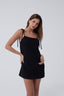 Vestido Corto de Lino Leblon Negro