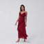 Vestido Tull Rio Vino Tinto