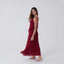 Vestido Tull Rio Vino Tinto