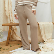 Pantalón Acacia Topo - Ecru